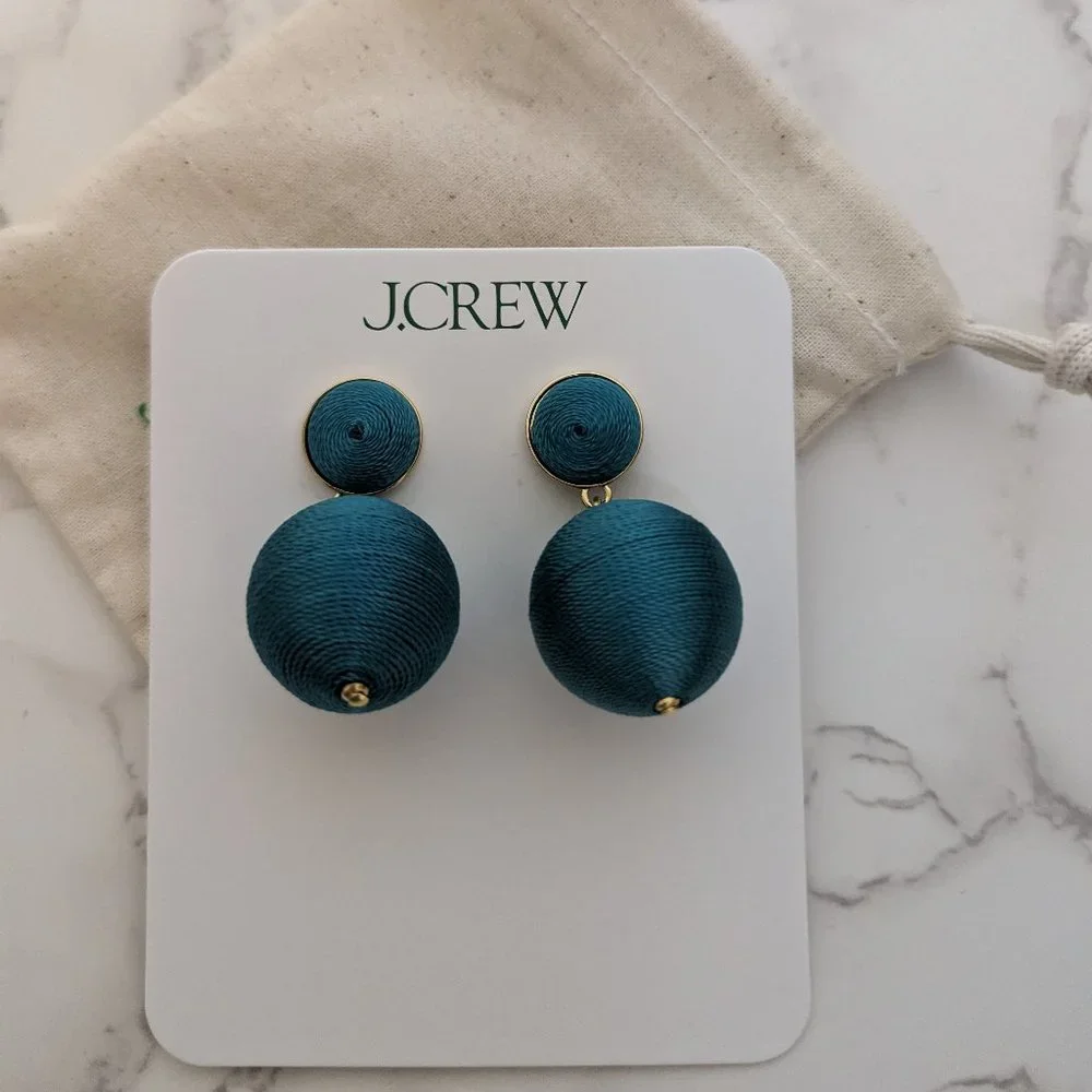 J.Crew Woven Ball Earrings